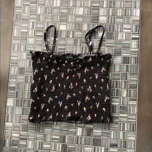 Patterned tube top with straps